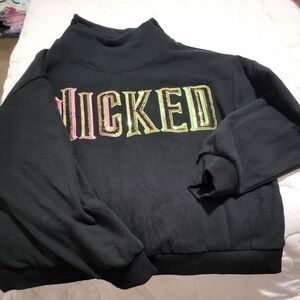 QUEEN OF SPARKLES Black Top with Multicolor 'WICKED'
